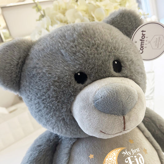 Personalised My First Eid Teddy Bear - Grey