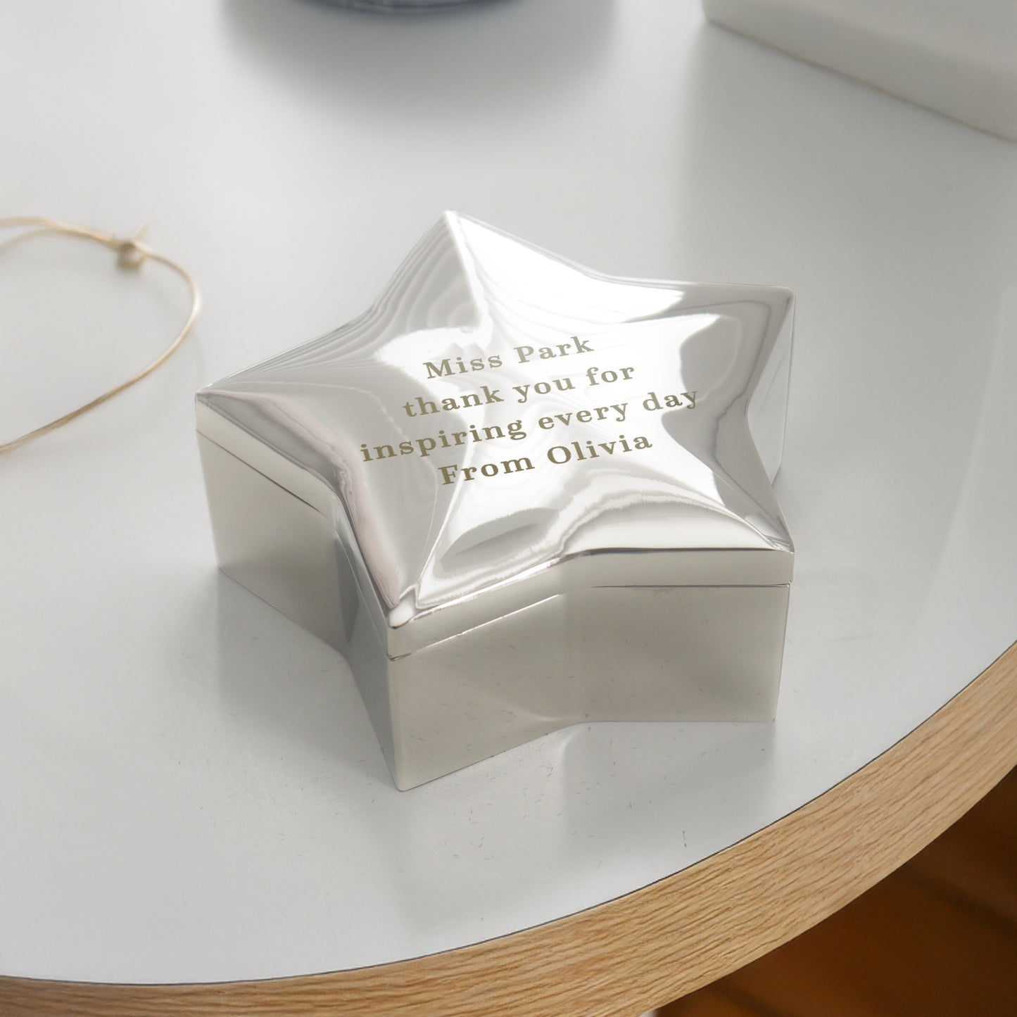 Personalised Engraved Star Trinket Box