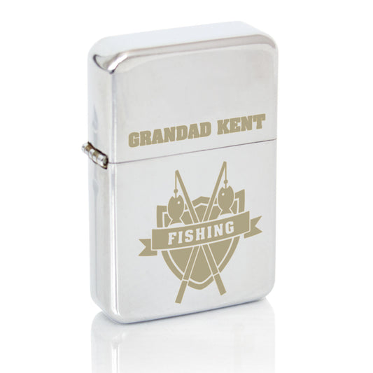 Personalised Fishing Crest Lighter