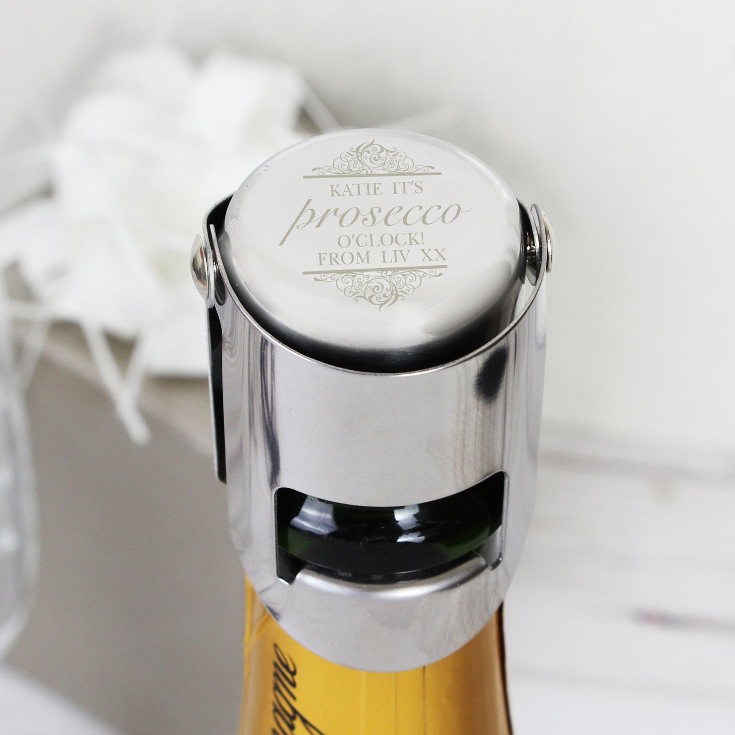 Personalised Prosecco Bottle Stopper