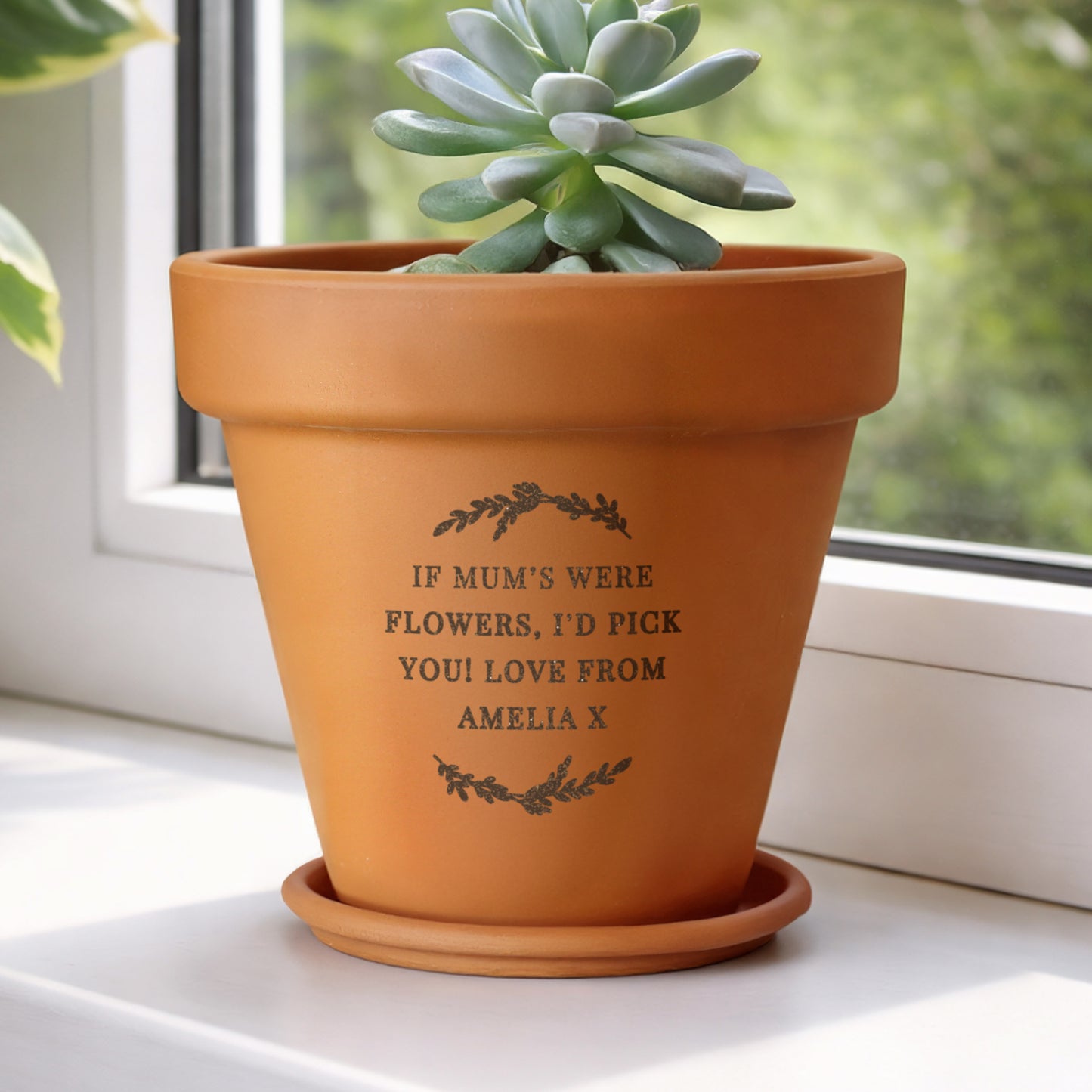 Personalised Free Text Terracotta Plant Pot