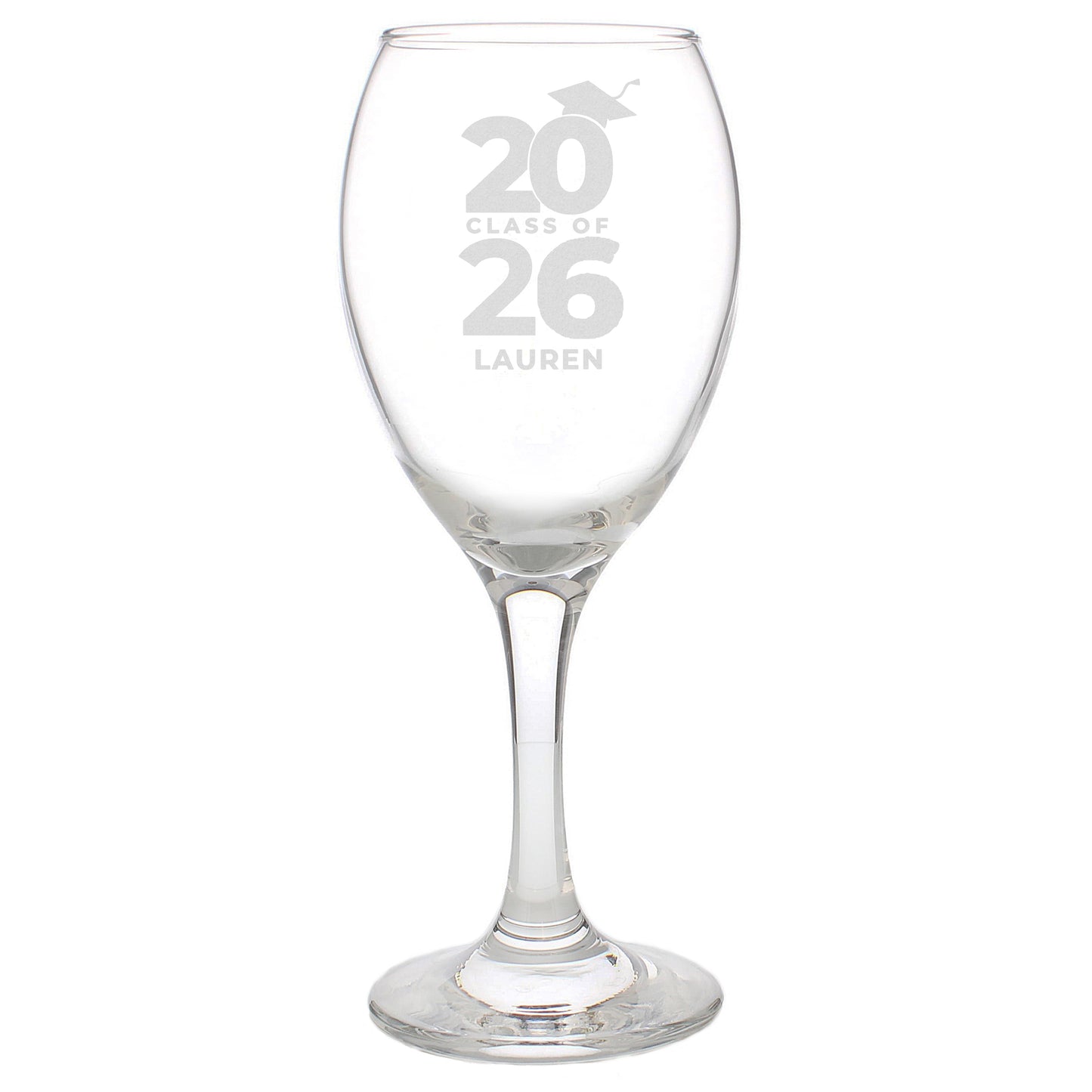 Personalised Class of Graduation Wine Glass