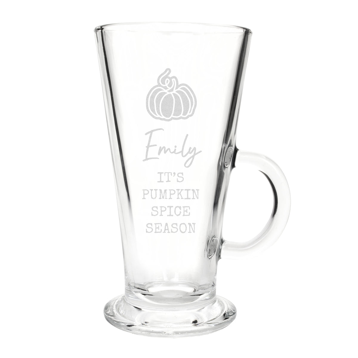 Personalised Pumpkin Latte Glass