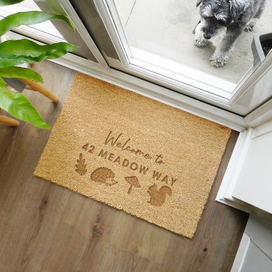 Personalised Pumpkin Rectangle Doormat