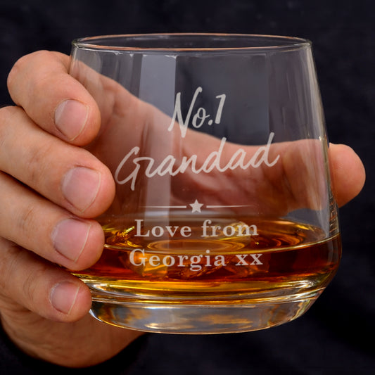 Personalised No.1 Cooling Stones & Glass Set
