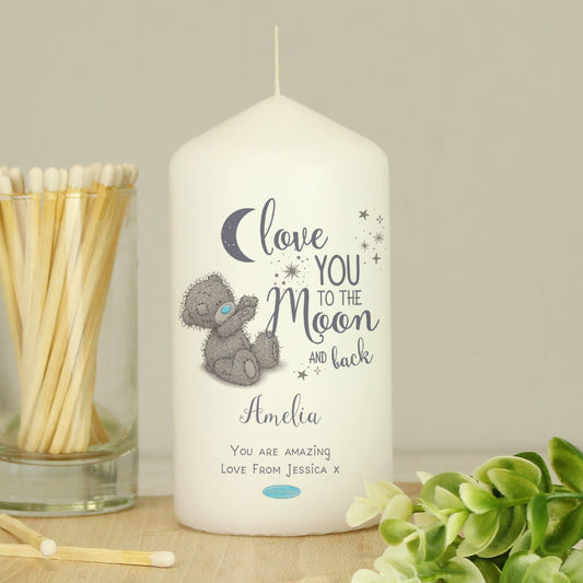 Personalised Me to You 'Love You to the Moon and Back' Pillar Candle