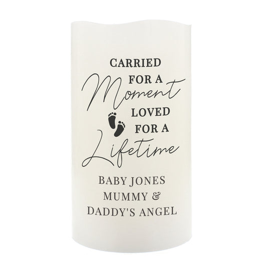 Personalised Carried For A Moment Led Candle
