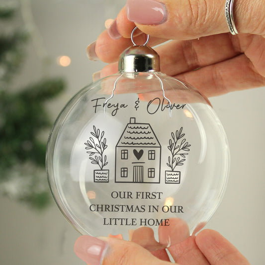 Personalised Home Glass Bauble