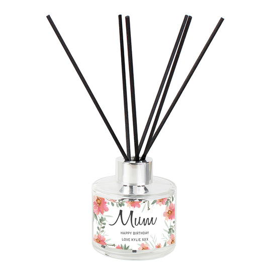 Personalised Floral Sentimental Reed Diffuser