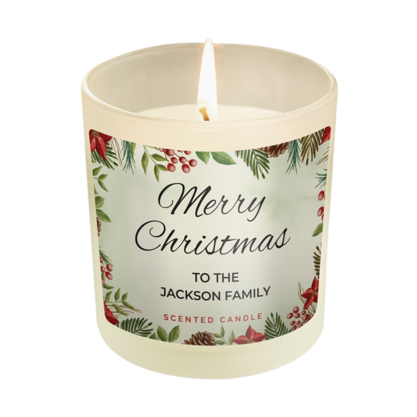 Personalised Christmas Scented Jar Candle