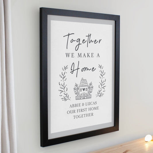 Personalised Home Black Poster Frame