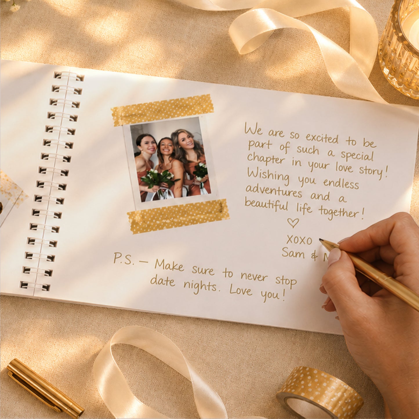Personalised Navy Wedding Guest Book