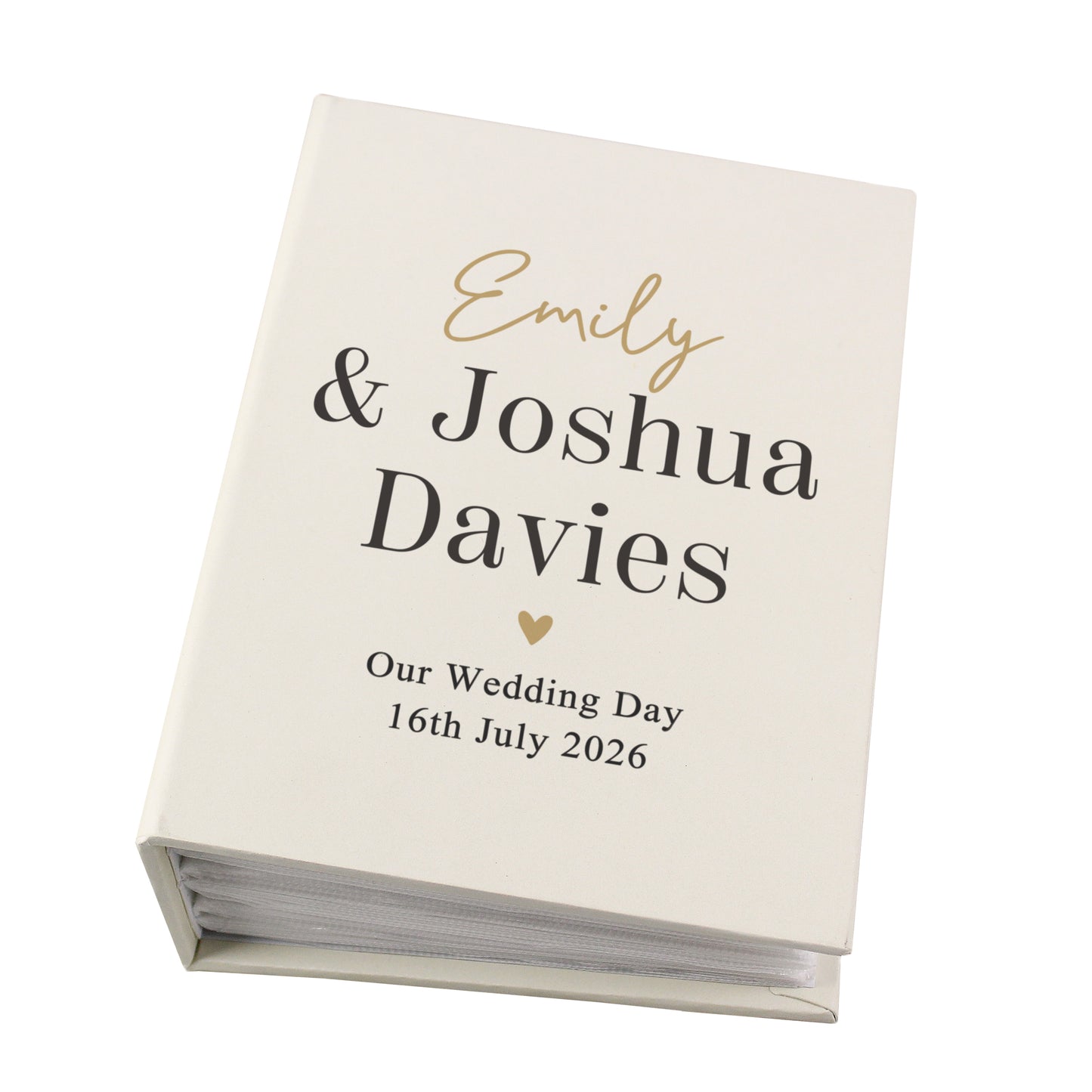 Personalised Black & Gold Free Text 6x4 Album