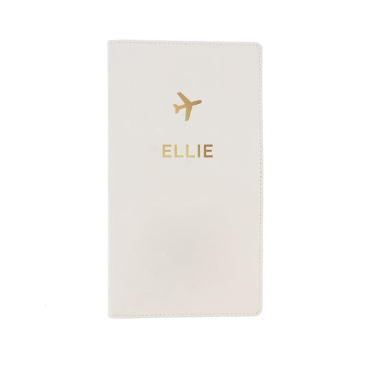 Personalised Gold Name Travel Document Holder