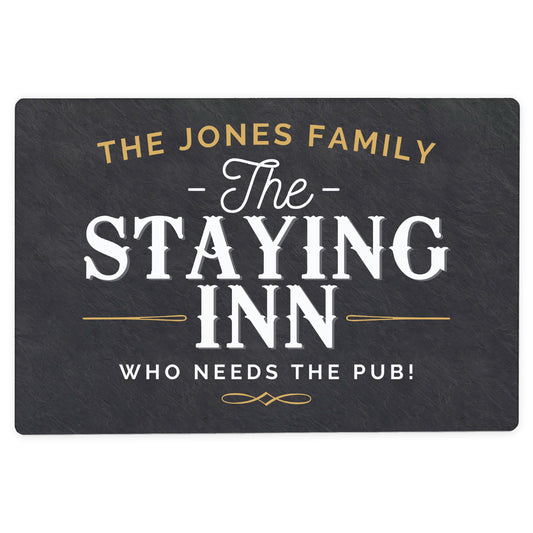 Personalised Staying Inn Metal Sign