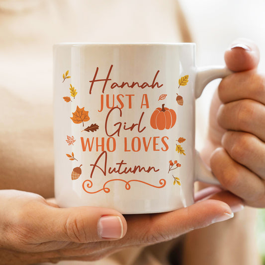 Personalised Loves Autumn Mug