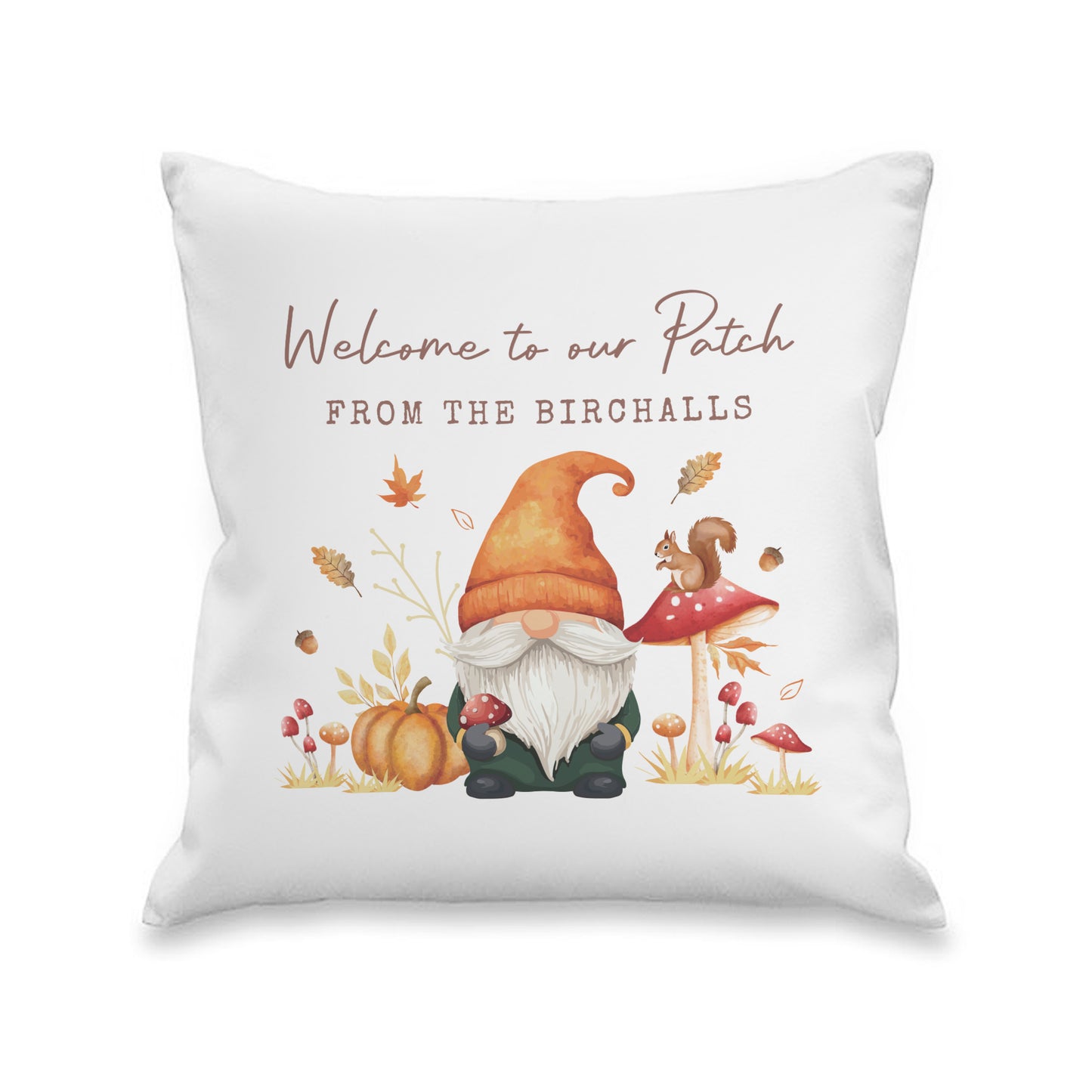 Personalised Autumn Gonk Cushion