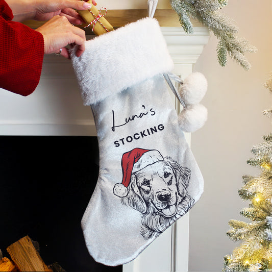 Personalised Dog Breed Christmas Stocking