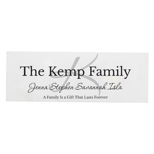 Personalised Family Wooden Mantel Decoration