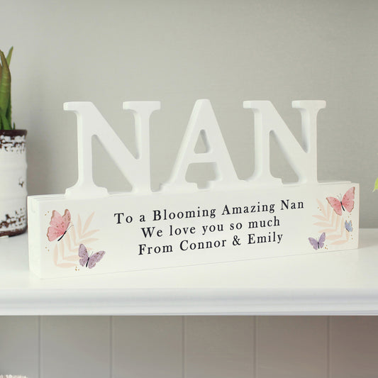 Personalised Butterfly Nan Ornament