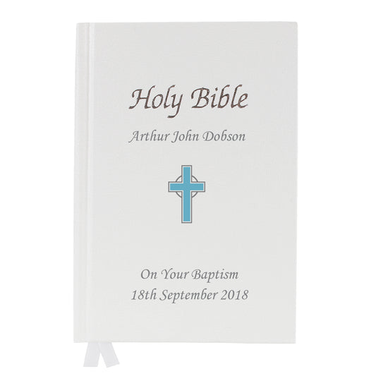 Personalised Blue Cross Bible