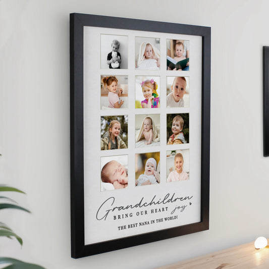 Personalised Grandchildren Black Multi Photo Frame