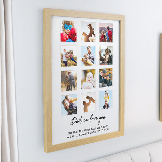 Personalised Oak Multi Photo Frame