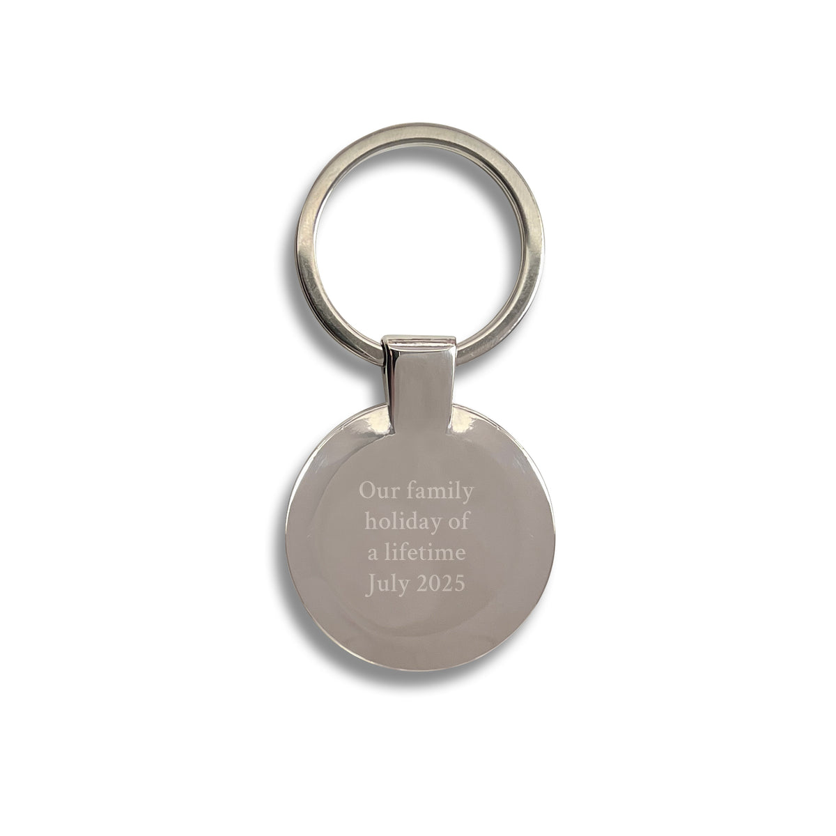 Personalised Photo Circle Metal Keyring