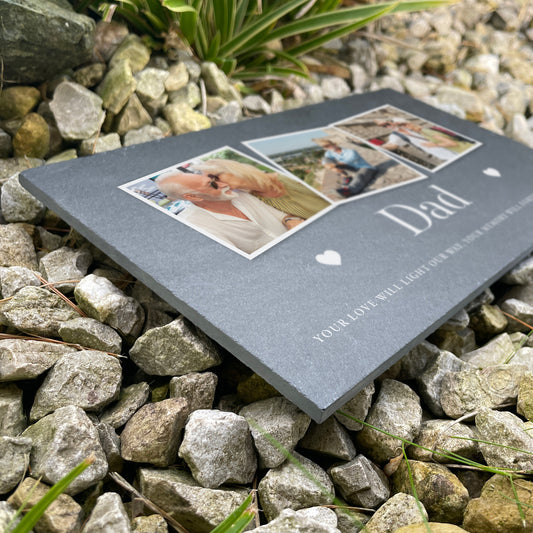 Personalised Photo Memorial Slate Grave Marker 25 x 15cm