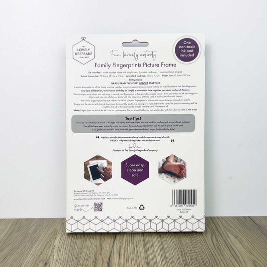 Family Fingerprints Picture Frame