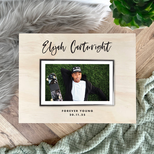 Personalised Modern Any Occasion Landscape Photo Memory Box - 5 Sizes