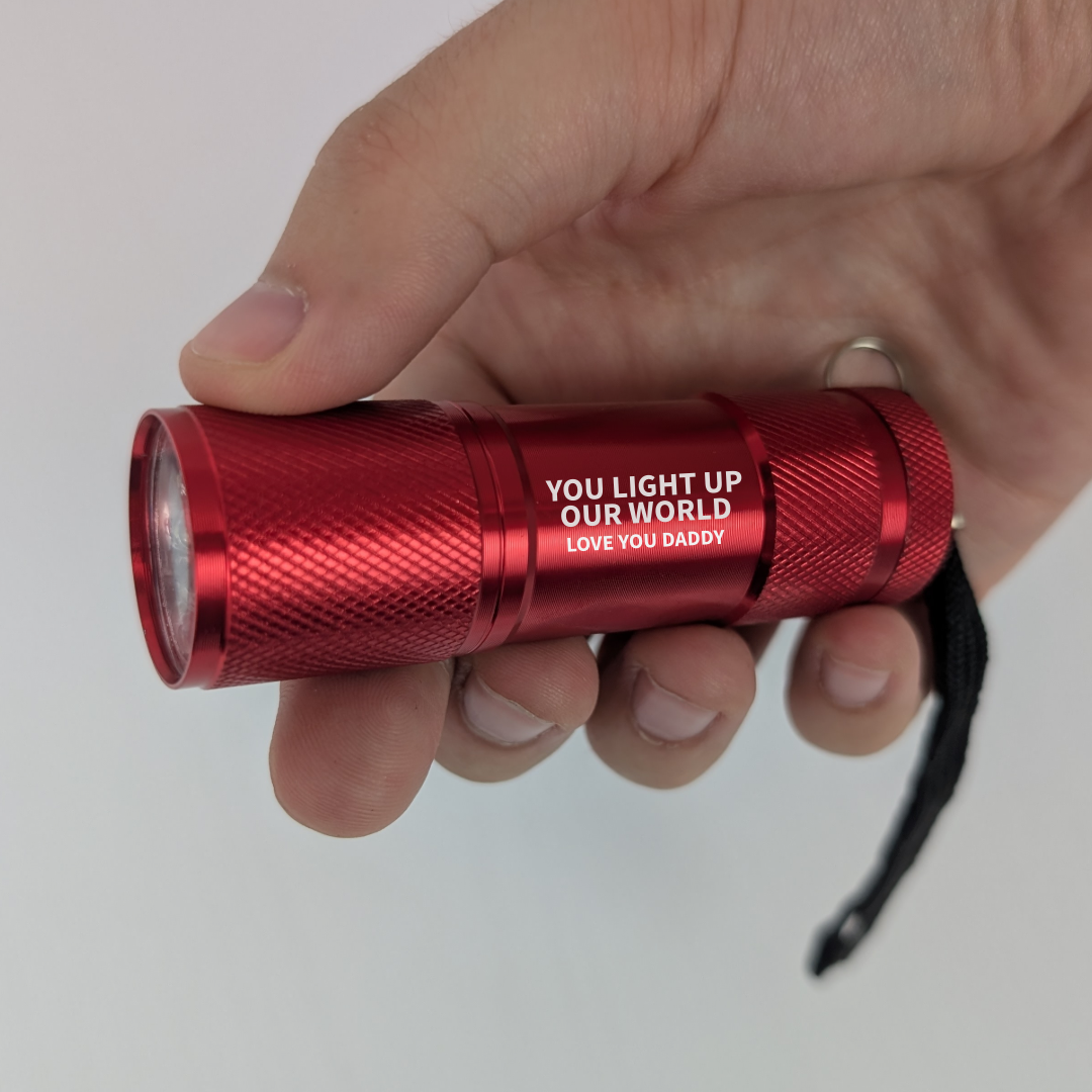 Personalised You Light Up My/Our World Mini Torch