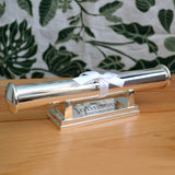 Personalised Wedding Certificate Holder Silver Scroll Holder and Stand