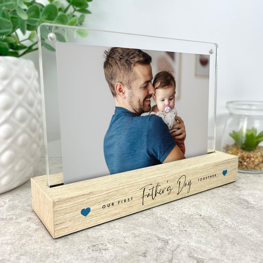 Personalised 'Our First...' Wooden Base 6x4" Photo Frame