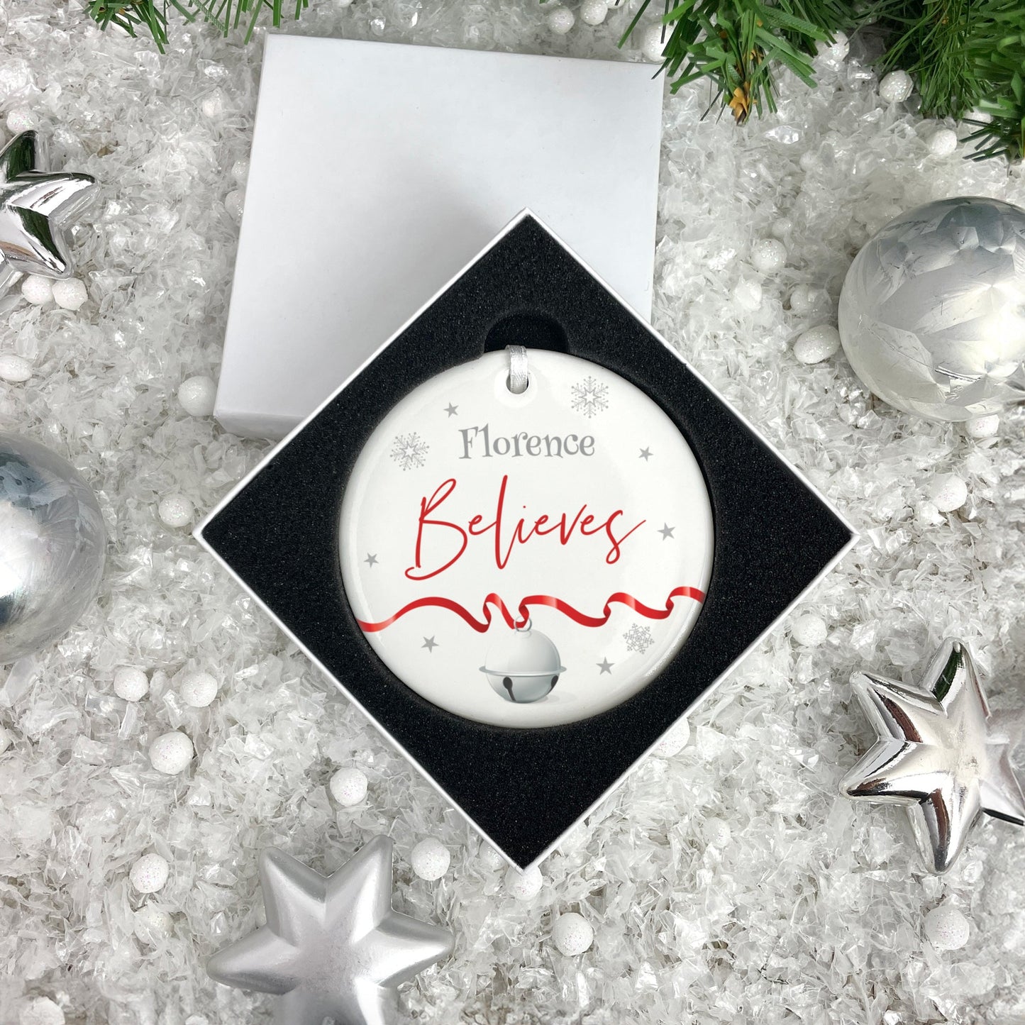 "Believes" Ceramic Disc Hanging Decoration + Gift Box