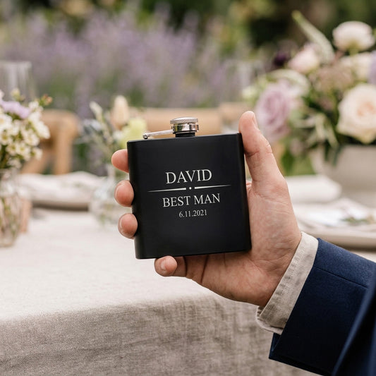 Personalised Engraved Wedding Special Occasion Hip Flask 6oz