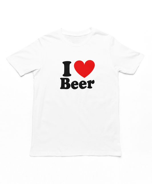 I Love Beer Adults T-Shirt