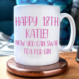 Personalised 18th Birthday Joke Mug Swap Soft Drink for Alcohol Multiple Colours Mug Always Personal 