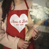 Personalised Romantic Heart Apron Apron Always Personal 