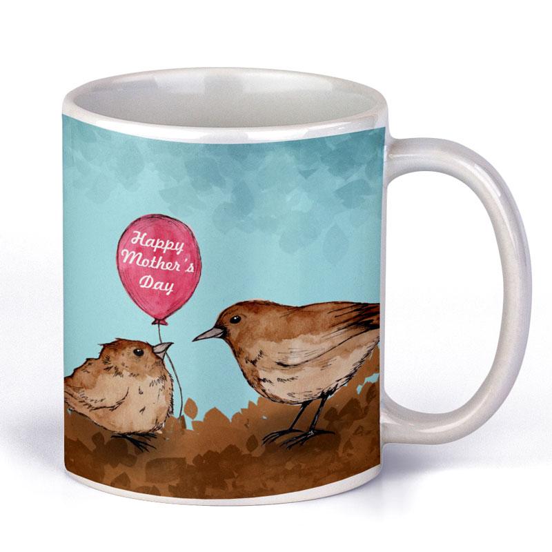 Personalised Mother's Day Little Bird Illustration Mug Mug Always Personal 