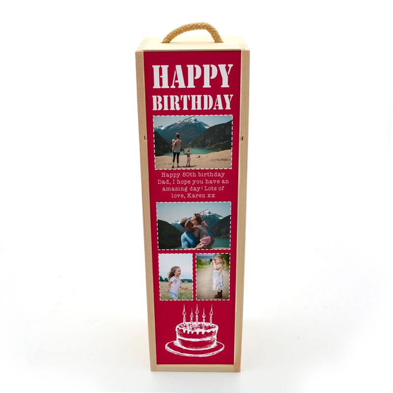 Personalised Birthday Wine Box Photos and Message Wine Box Always Personal 