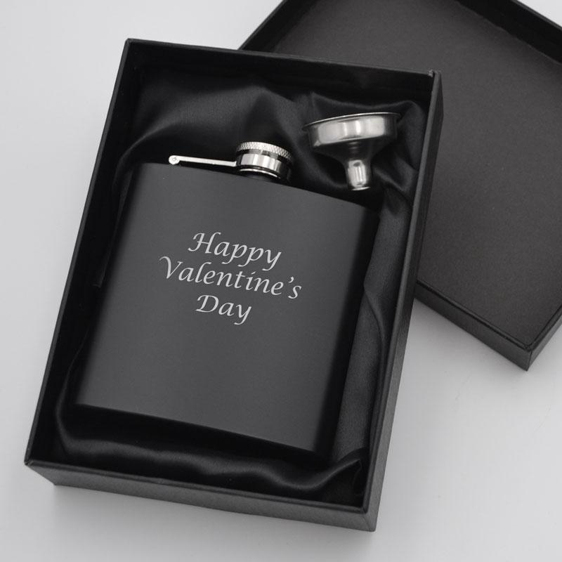 Personalised Engraved Black Metal Hip Flask 6oz Hip Flask Always Personal
