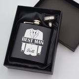 Personalised Engraved Wedding Shirt & Jacket Special Occasion Hip Flask 6oz