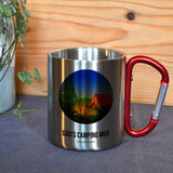 Personalised Camping Mug Metal Carabiner Handle Name Small or Large Mug Always Personal 