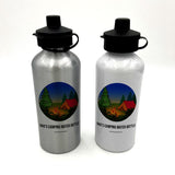 Personalised Camping Water Bottle 600ml Silver or White Water Bottle Always Personal 