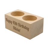 Personalised Engraved Wooden Double Tealight Candle Holder Candle Holder Always Personal 