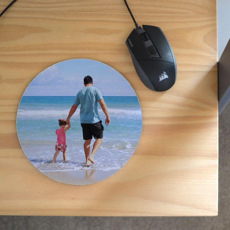 Personalised Round Photo Mousemat Mousemat Always Personal 