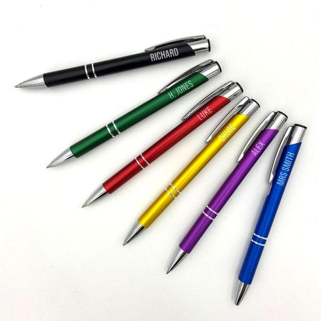 Personalised Engraved Metal Pen Multiple Colours Pen Always Personal 