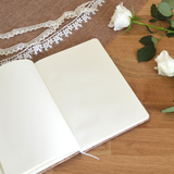 Personalised Wedding Planner Note book White and Cork Flower Pattern