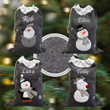 dark grey luxury Santa sack personalised 